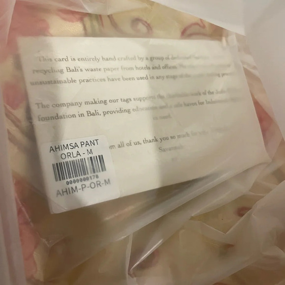 Savannah Morrow Ahimsa Pant in Orla NWT Silk Floral Print High Rise Flare Medium - Picture 11 of 11